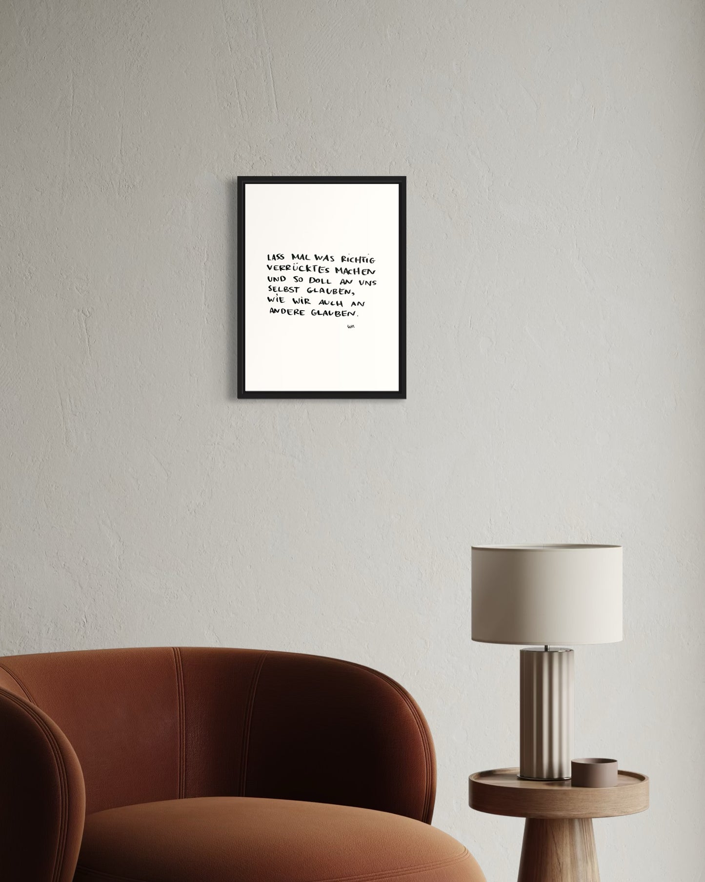 *was richtig Verrücktes* Quote Print