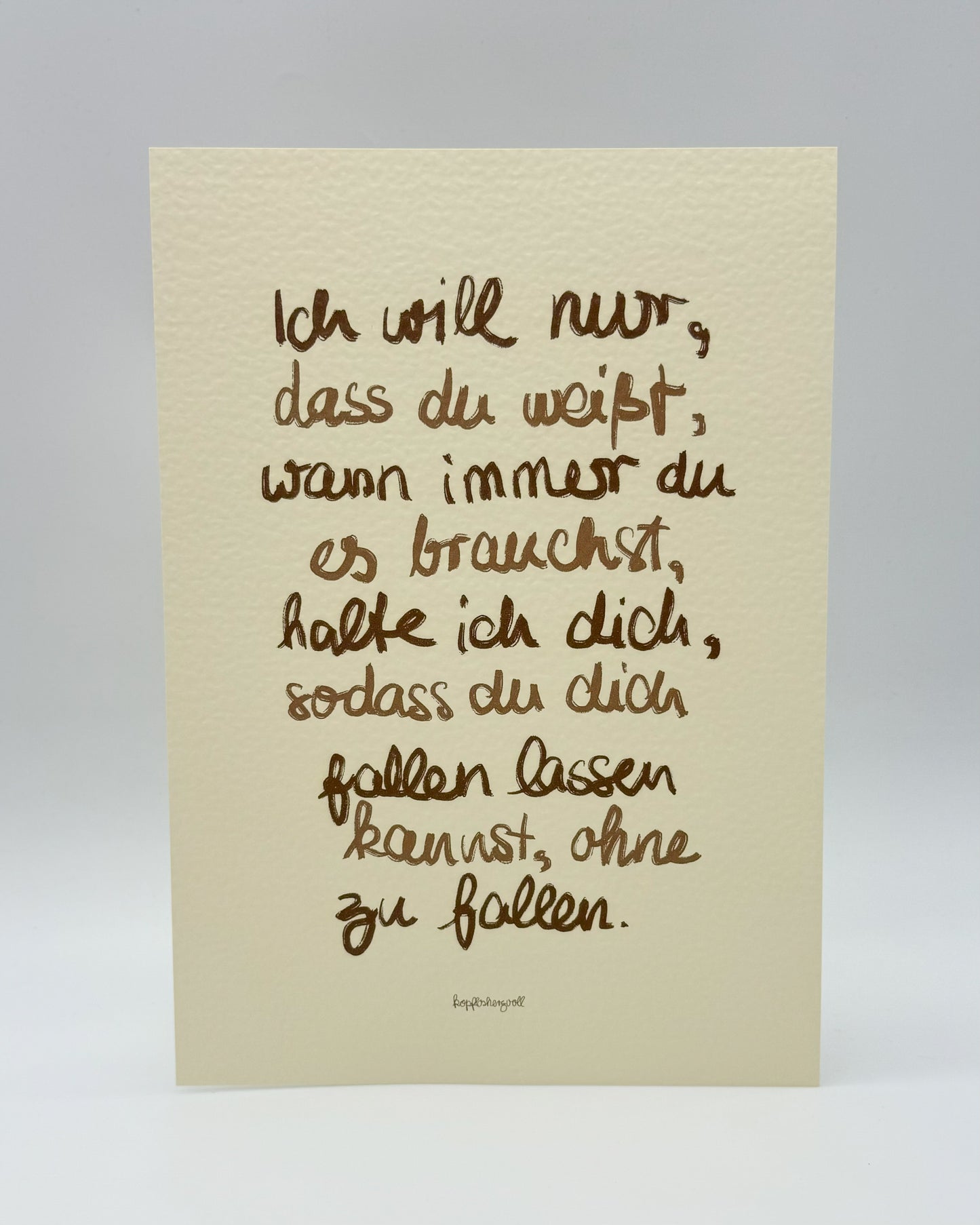 *fallen lassen* Quote Print