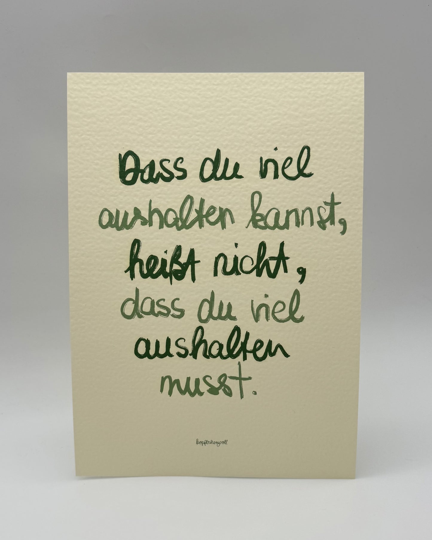 *Aushalten* Quote Print