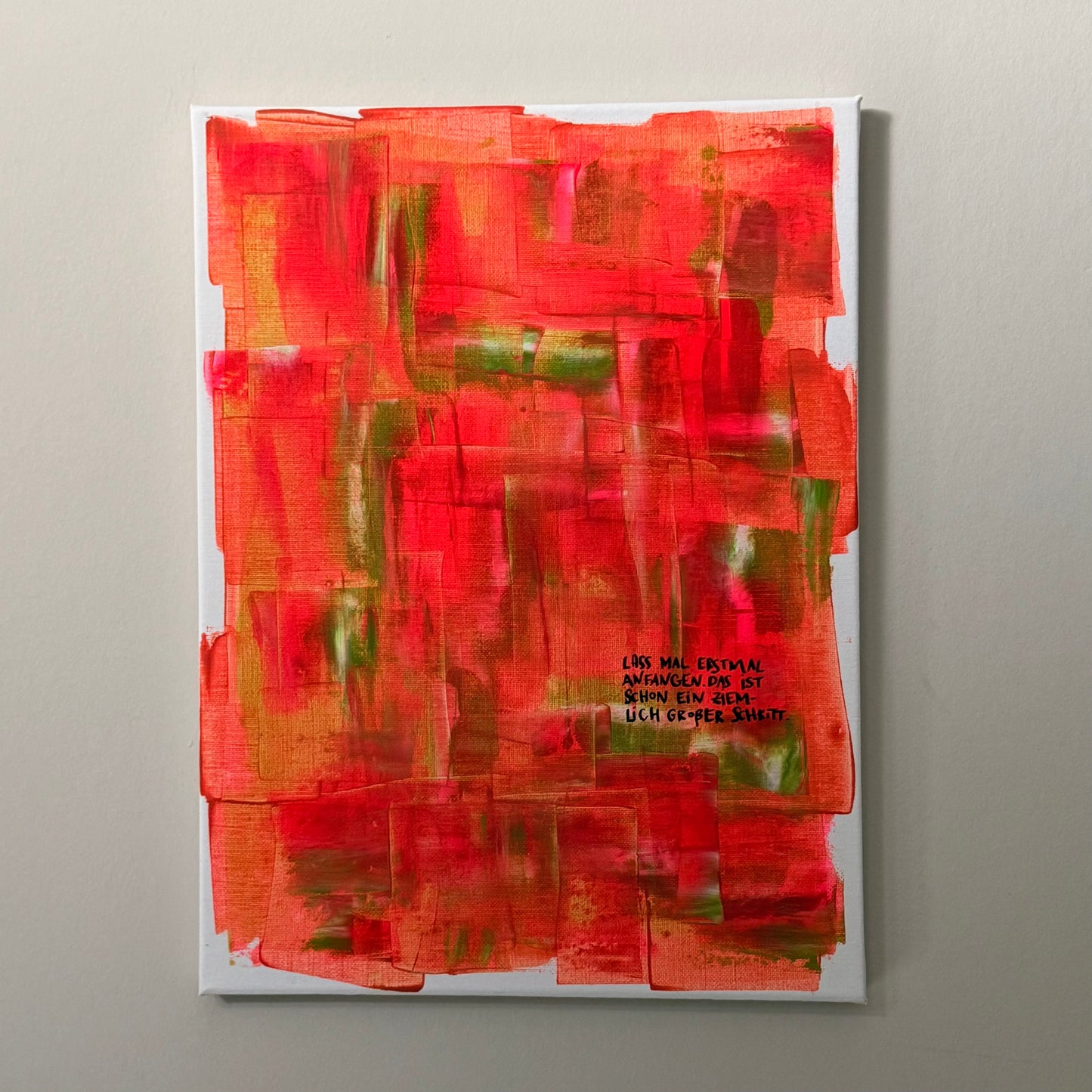 *Anfangen* Original Leinwand