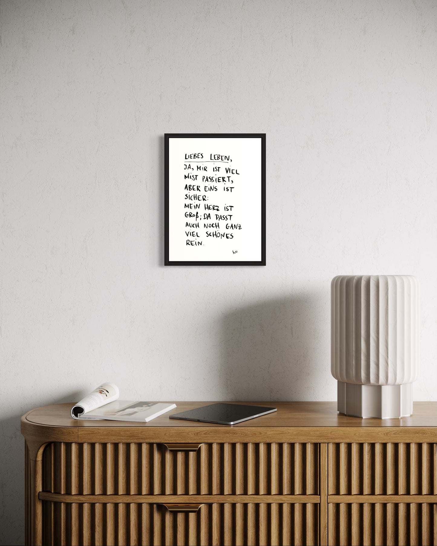 *Mein Herz ist groß* Quote Print