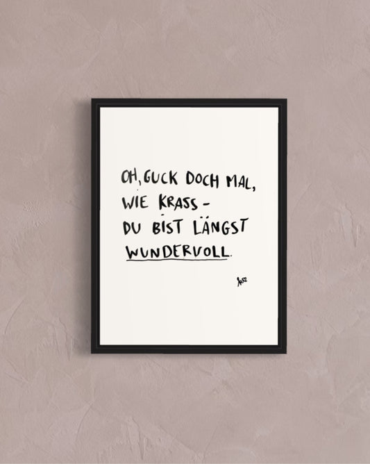 *Wundervoll* Quote Print