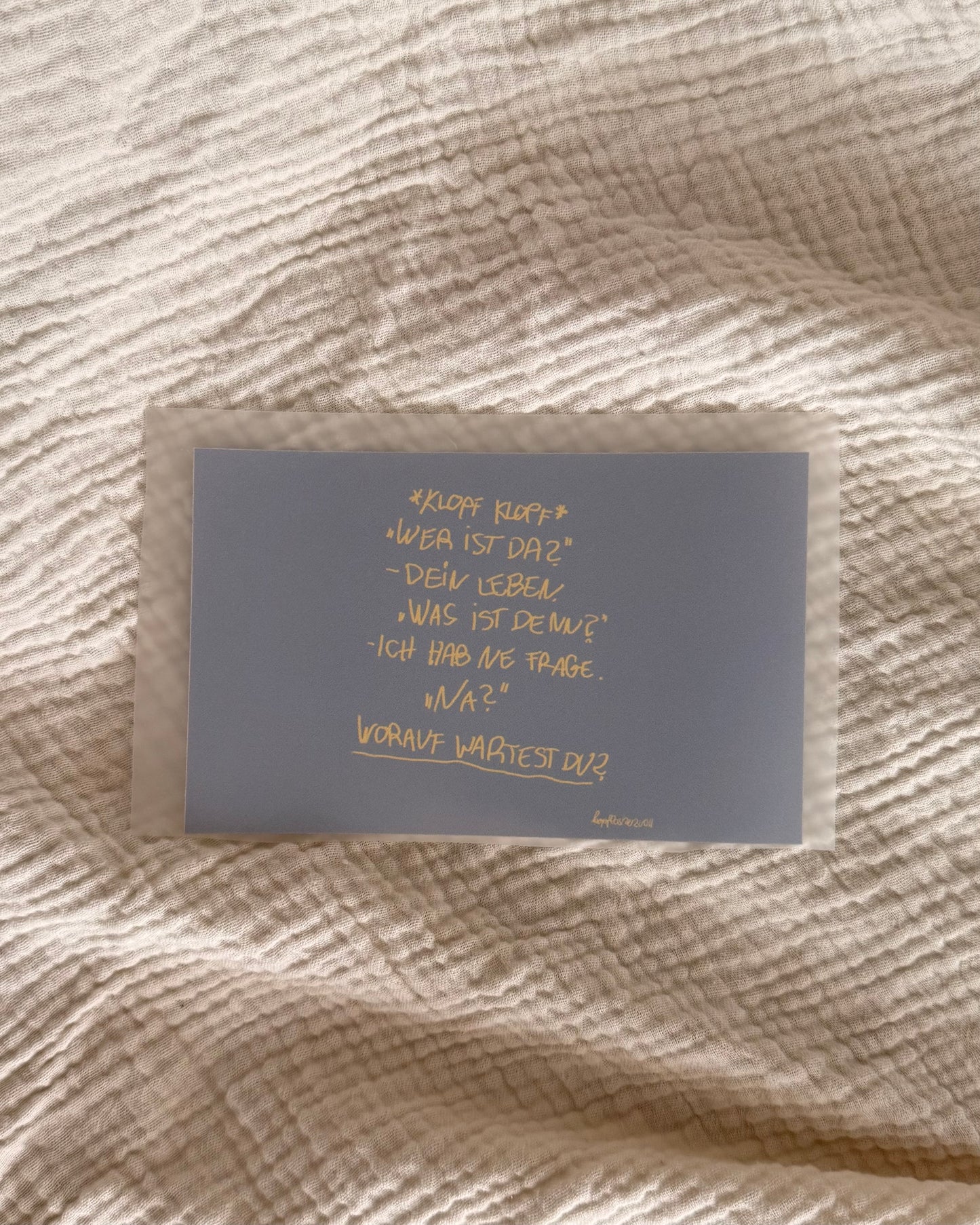 Bügelbild *Dein Leben*