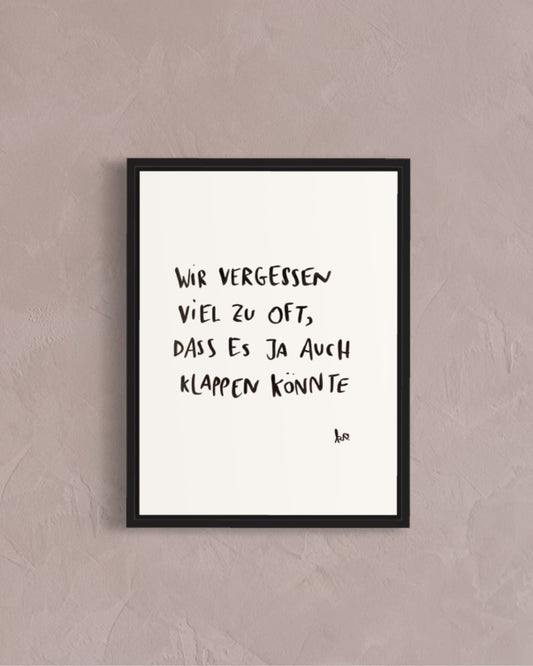 *viel zu oft* Quote Print