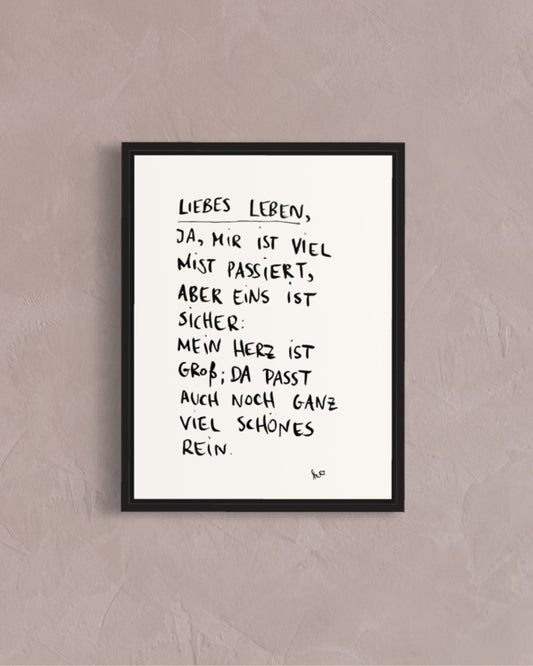 *Mein Herz ist groß* Quote Print