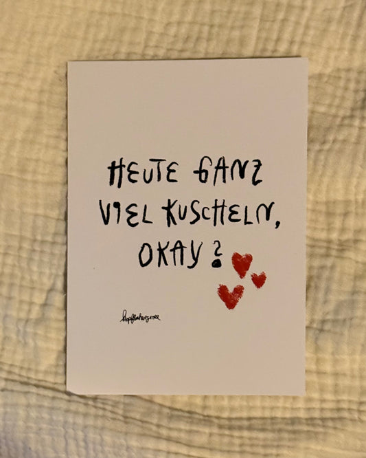 Karte *Kuscheln*